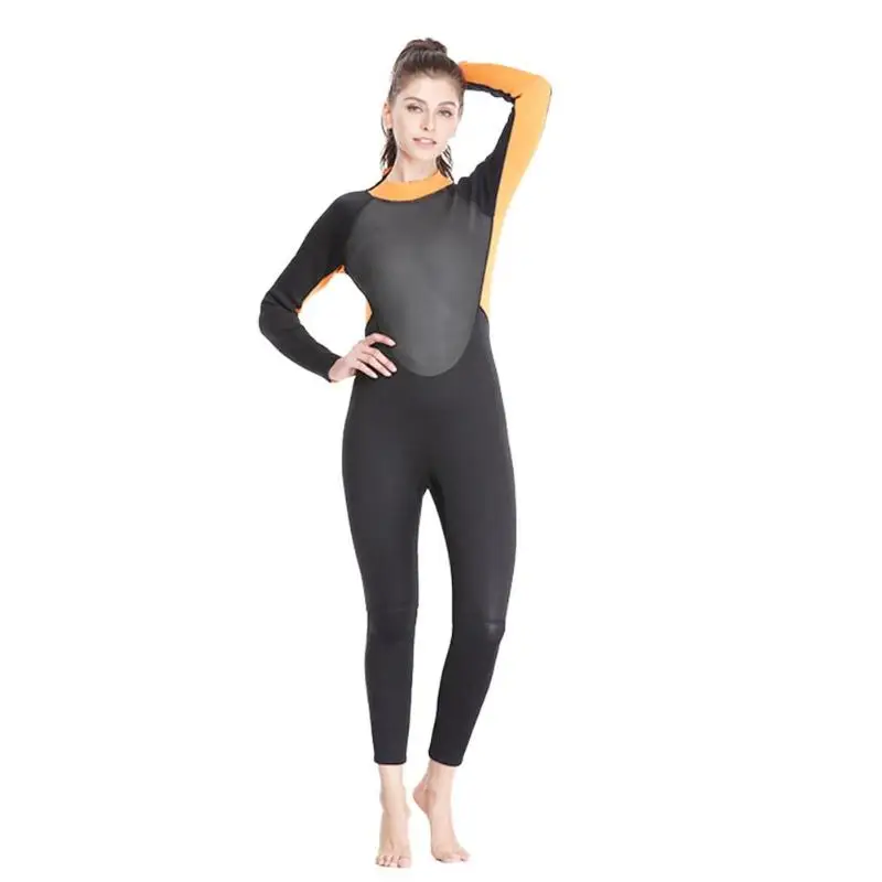 Мужской и Женский цельный гидрокостюм с длинным рукавом 3 мм для подводного плавания из неопрена костюм для сноркелинга костюм для серфинга - Цвет: as picture