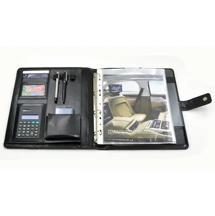 

A4 folder imitation leather multi-functional manager folder 4S shop sales brochure booklet folder
