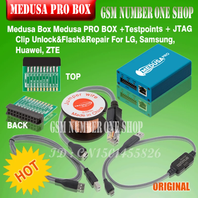 

Original new Medusa PRO Box Medusa Box + JTAG Clip MMC For LG For Samsung For Huawei with Optimus cable