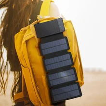 Солнечное зарядное устройство 20000mAh водонепроницаемое солнечное зарядное устройство Внешний аккумулятор резервный пакет для сотовые телефоны, планшеты для xiaomi случайный цвет