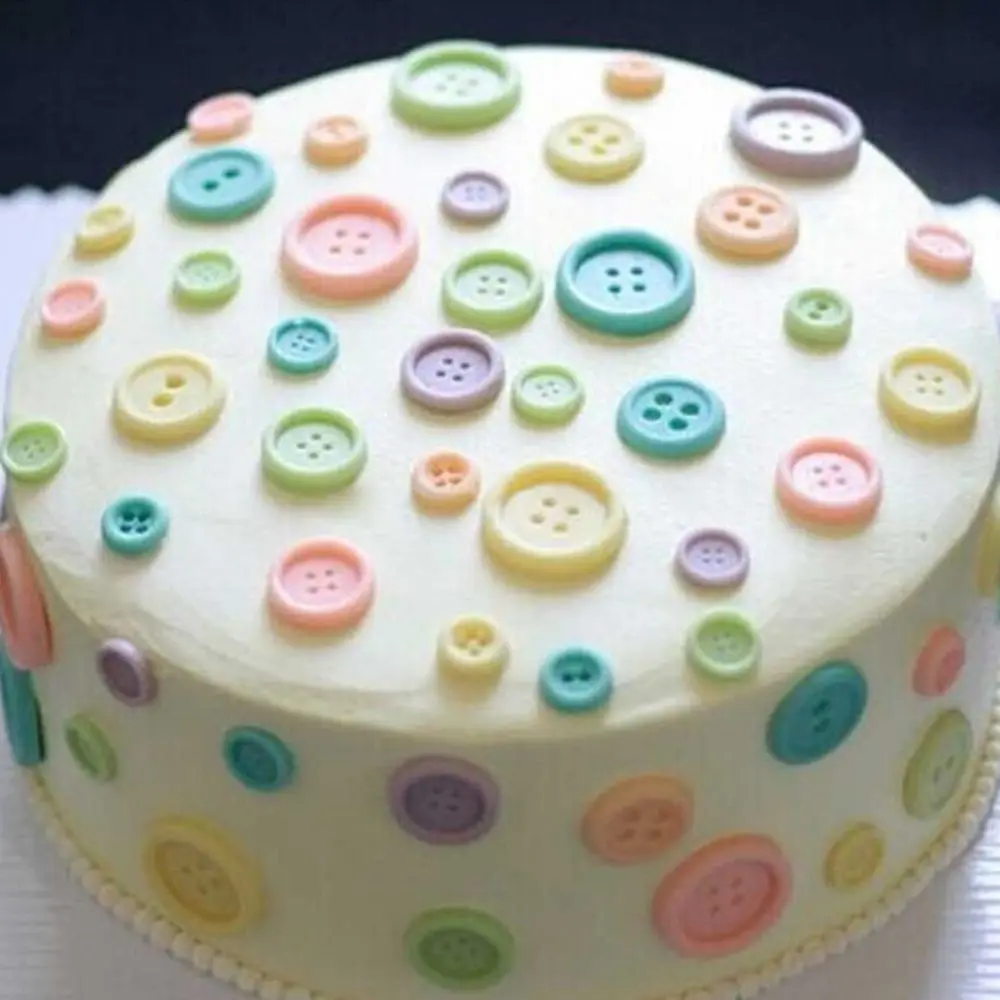 

Button Shaped 3D Silicone Mold DIY Fondant Mold Candy Mould Cake Bake Tools Cake Fondant Moulds Cake Decorating Tool