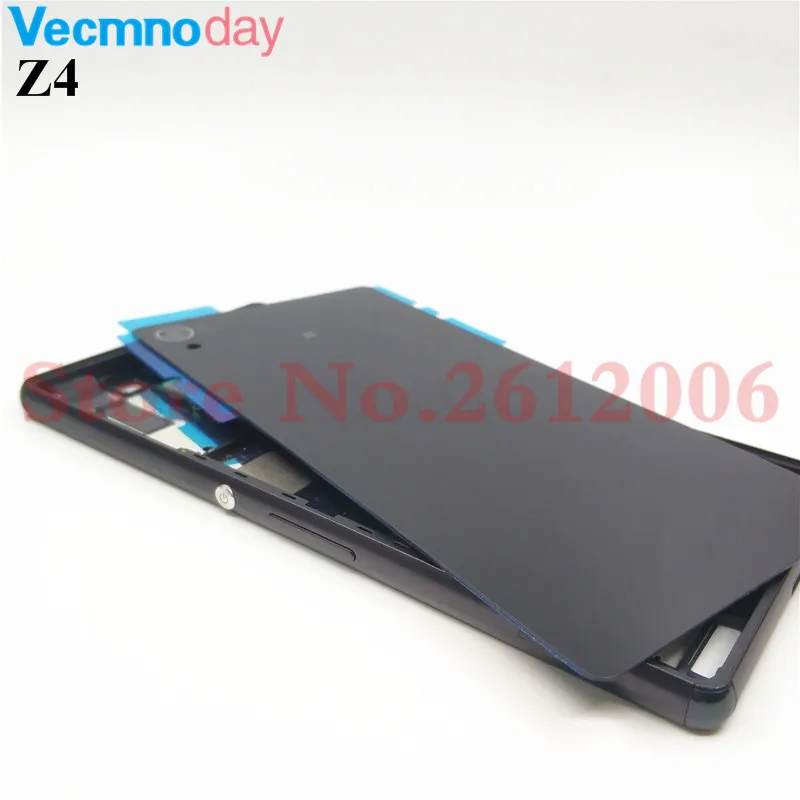 

Original Full Housing LCD Panel Middle Frame For Sony Xperia Z4 Z3 Plus E6553 E6533 Battery door Cover Side Button With Logo
