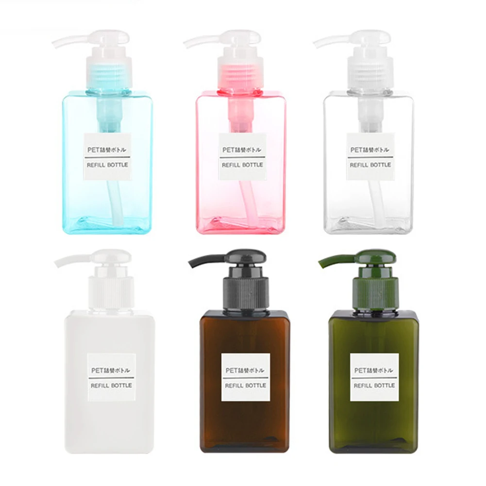

New 280ml PP Refillable Portable Mini Traveler Packing Bottle Press Bottle for Lotion Shampoo Bath Empty Spray Refillable Bottle