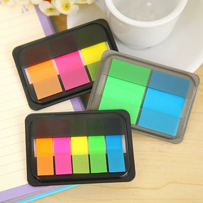 

DIY Cute Kawaii Colored Memo pad Korean Stationery Sticky Paper Bookmark Note Memo Stickers School Office Supplies Size:7.5*5.5