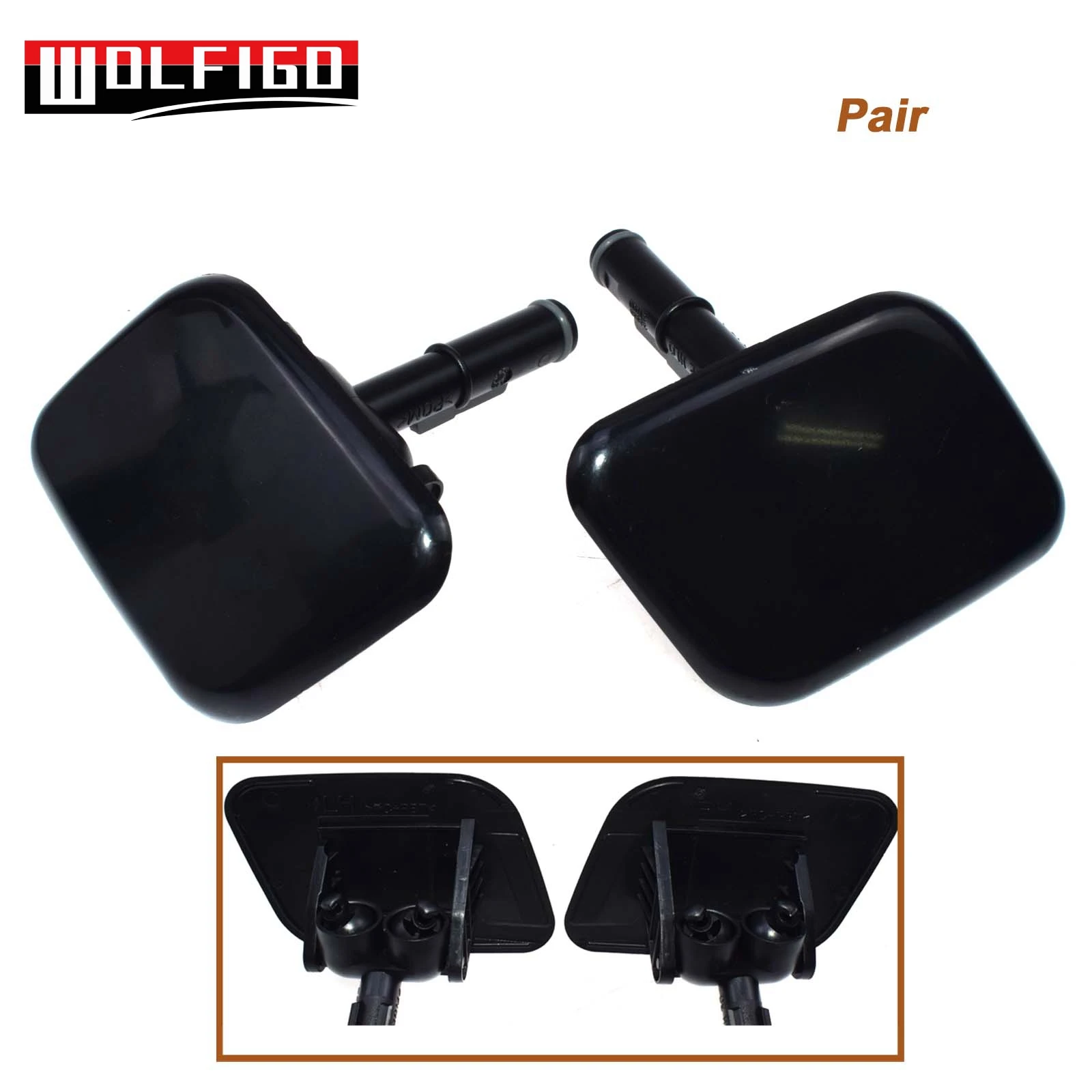 

WOLFIGO 1 PC/ 2PCS Left Right Black Bonnet Washer Nozzle For Hyundai ix55 Veracruz 2007-2015 98680-3J000,98690-3J000 New