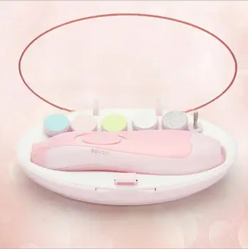 

Hot 6 In 1 Led Lights Electric Baby Nail Care Set Trimmer Manicure Pedicure Clipper Safety Baby Nail Tool