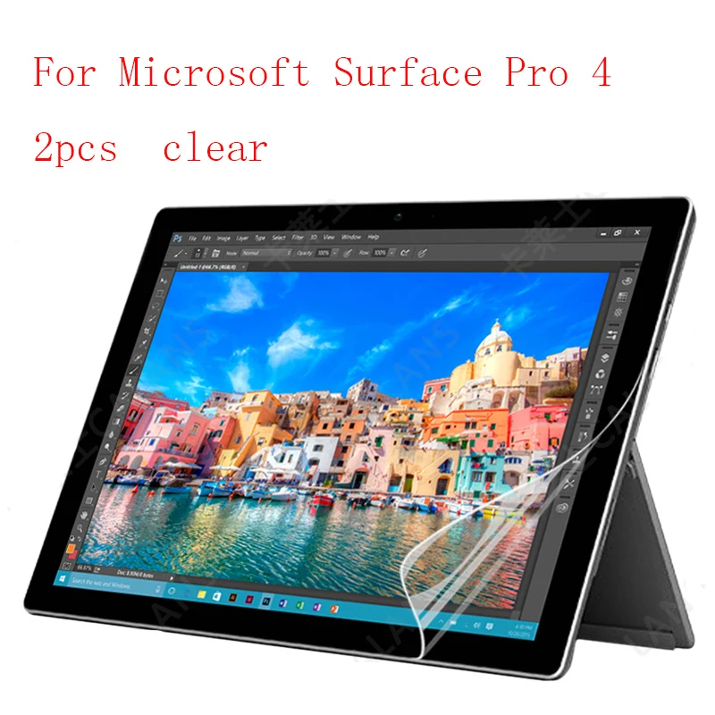 

Clear New HD Clear Anti Shatter Screen Protector Film For Microsoft Surface Pro 4 protective 2pcs in 1 package