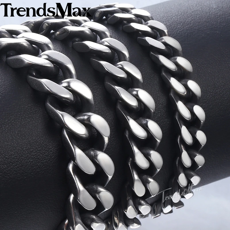 Для Мужчин's браслет БРОНЗА КУБИНСКИЙ звено цепи Нержавеющая сталь браслет мужской кожаный браслет ювелирные изделия; ; Прямая поставка; 8/10/12 мм KKBM148