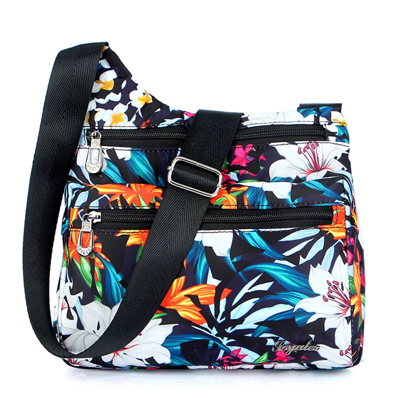 

Fashion Unique Design Cartoon Printing Pattern Women's Cross Body Bag High Quality Durable Waterproof Nylon Messenger Bag Female
