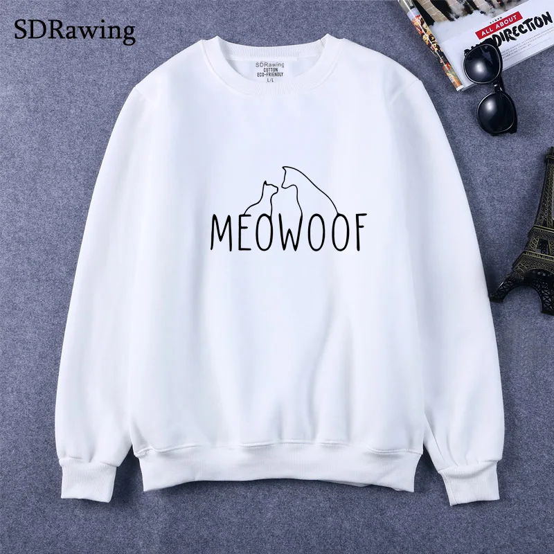Meowoof Letters Print Women Sweatshirts Casual Funny Sweatshirts For Lady Girl Top Sweatshirts Hipster Drop Ship Meowoof Letters Print Women Sweatshirts Casual Funny Sweatshirts For Lady Girl Top Sweatshirts Hipster Drop Ship