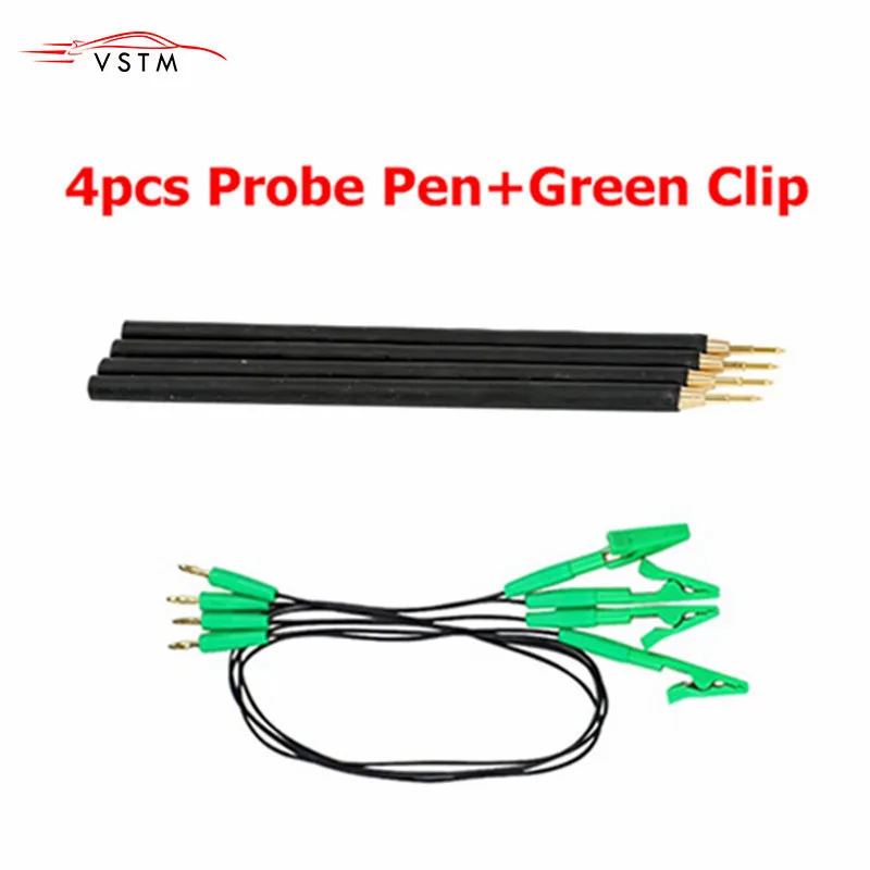 

2019 4pcs Probe Pen Used Together With Stainless BDM Frame Replace Probe Pen Gold Pin With LED BDM Frame Add Green Cable