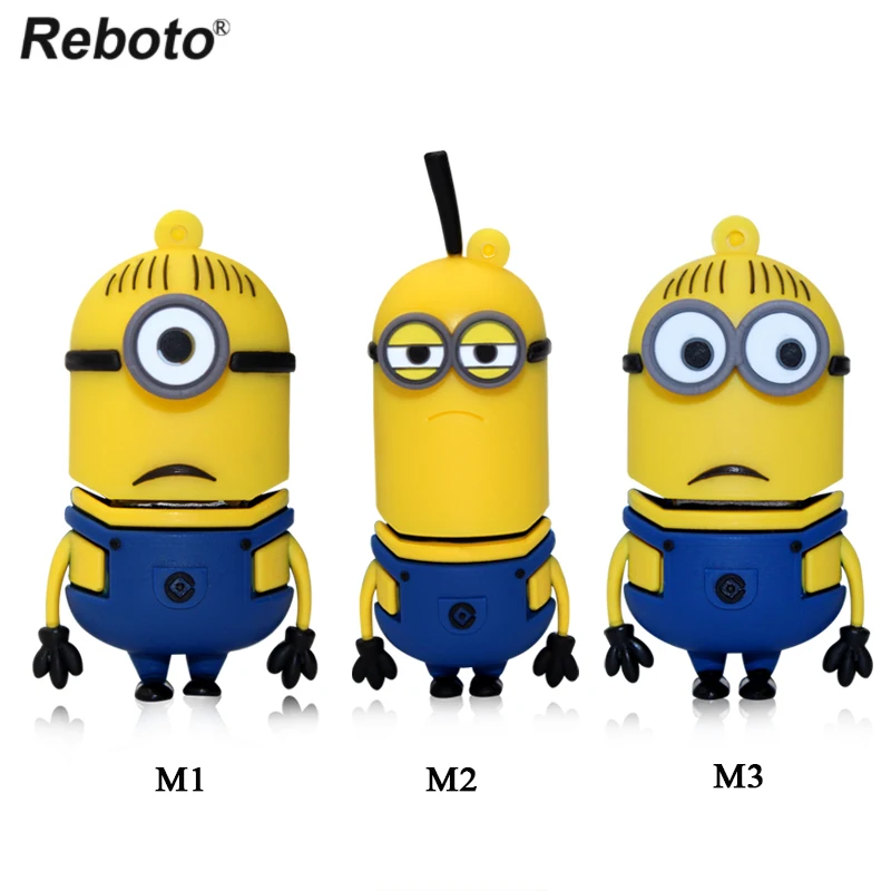 

Retobo Usb 2.0 USB Stick 32GB Pen Drive 64GB Latest Minions Cute Emoticon 4GB 8GB 16GB Cartoon Mini Portable Waterproof