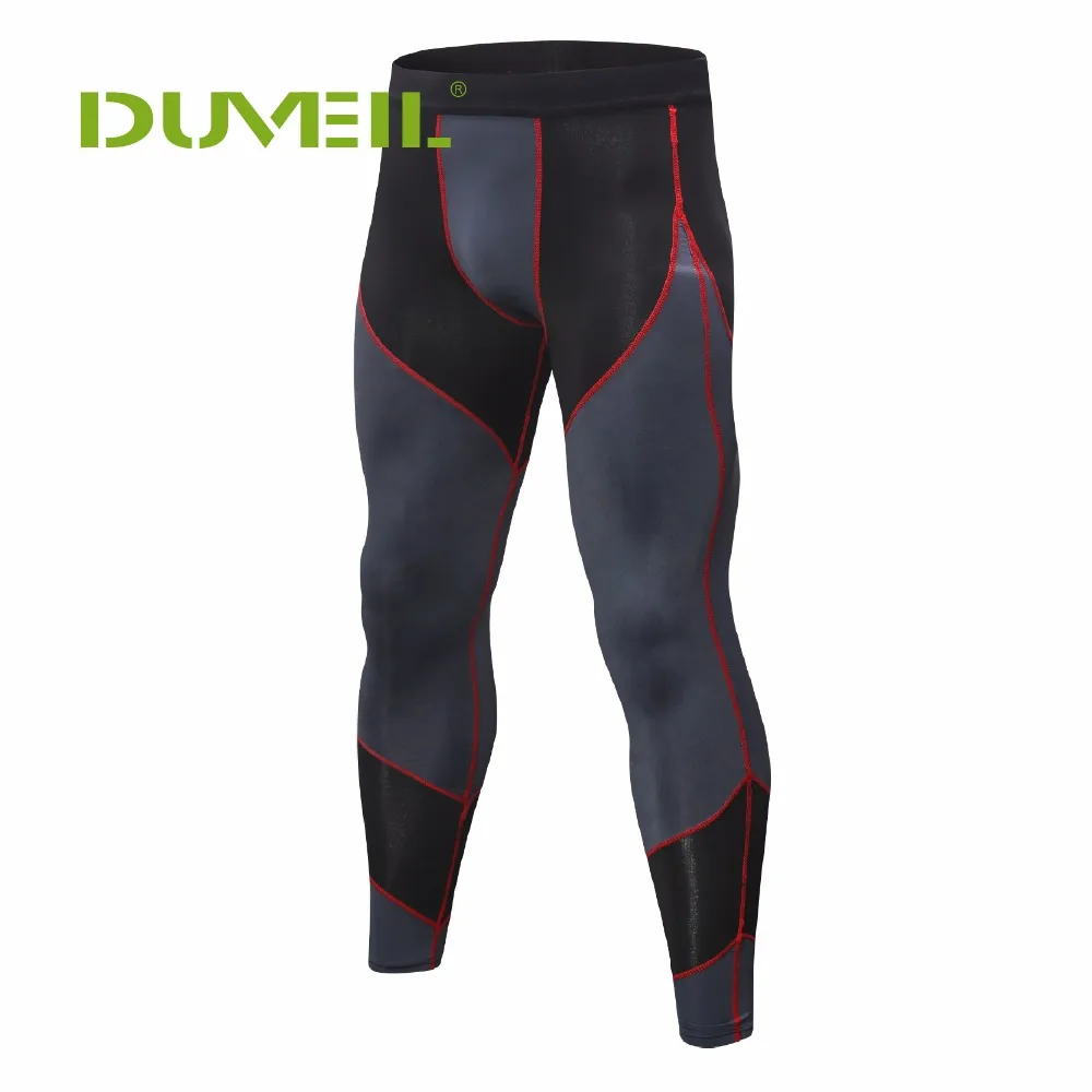 DUVEIL для мужчин PRO tight Running мужские компрессионные брюки с принтом, спортивные облегающие тренировочные быстросохнущие брюки