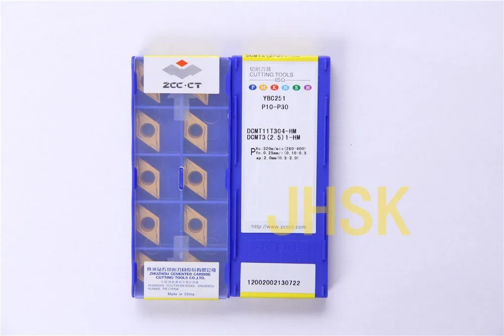 

FREE SHIPPING 10pcs (ZCC.CT) DCMT11T304-HM YBC251 / DCMT3(2.5)1-HM YBC251 CARBIDE INSERT