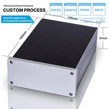 

YGW-011 125*51*180/4.92''x2.0''x7.08''(wxhxl)mm Aluminium Preamp Case Pre-amp Enclosure