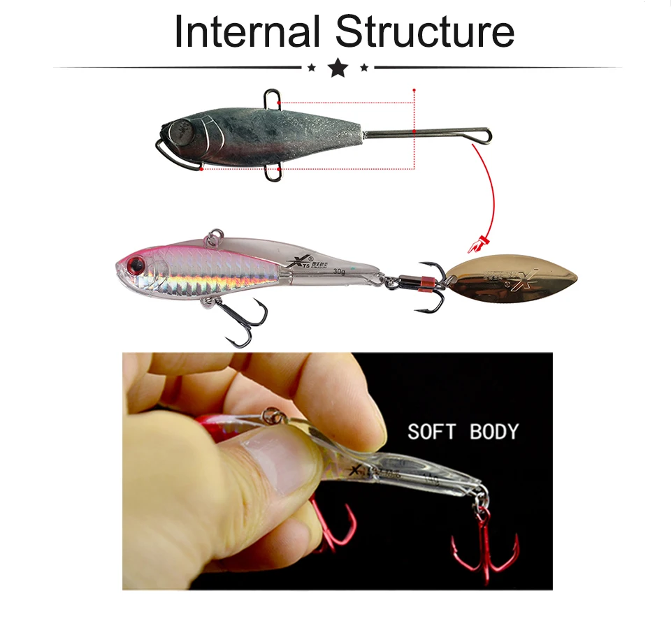 Королевство Рыбалка Жесткий привести приманки 5 размеров Тонущий VIB воблеры мягкие средства ухода за кожей дизайн с Спиннинг ложка