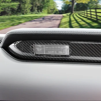

100% Real Carbon Fiber Interior Car Dashboard Decoration Strip Car-Styling Sticker For Ford Mustang 2015 2016 2017 Accessories