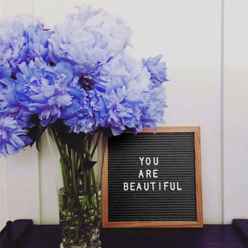 Pawaca-Black-Felt-Wood-Message-Board-10x10-Inches-Changeable-Letter-Boards-Sign-290-White-Plastic-Letters (3)