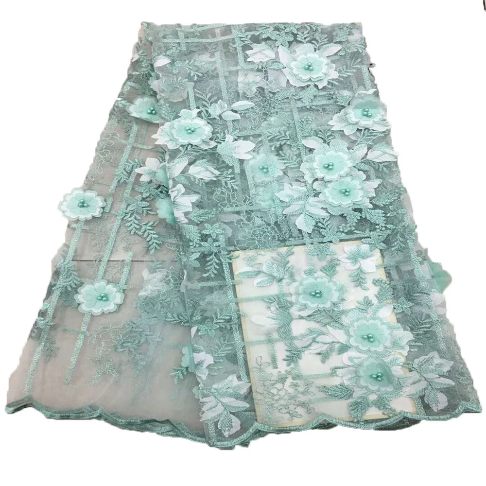 

Excellent African mesh lace fabric with beads French Embroidery mesh tulle lace fabric African lace fabric HX416-2