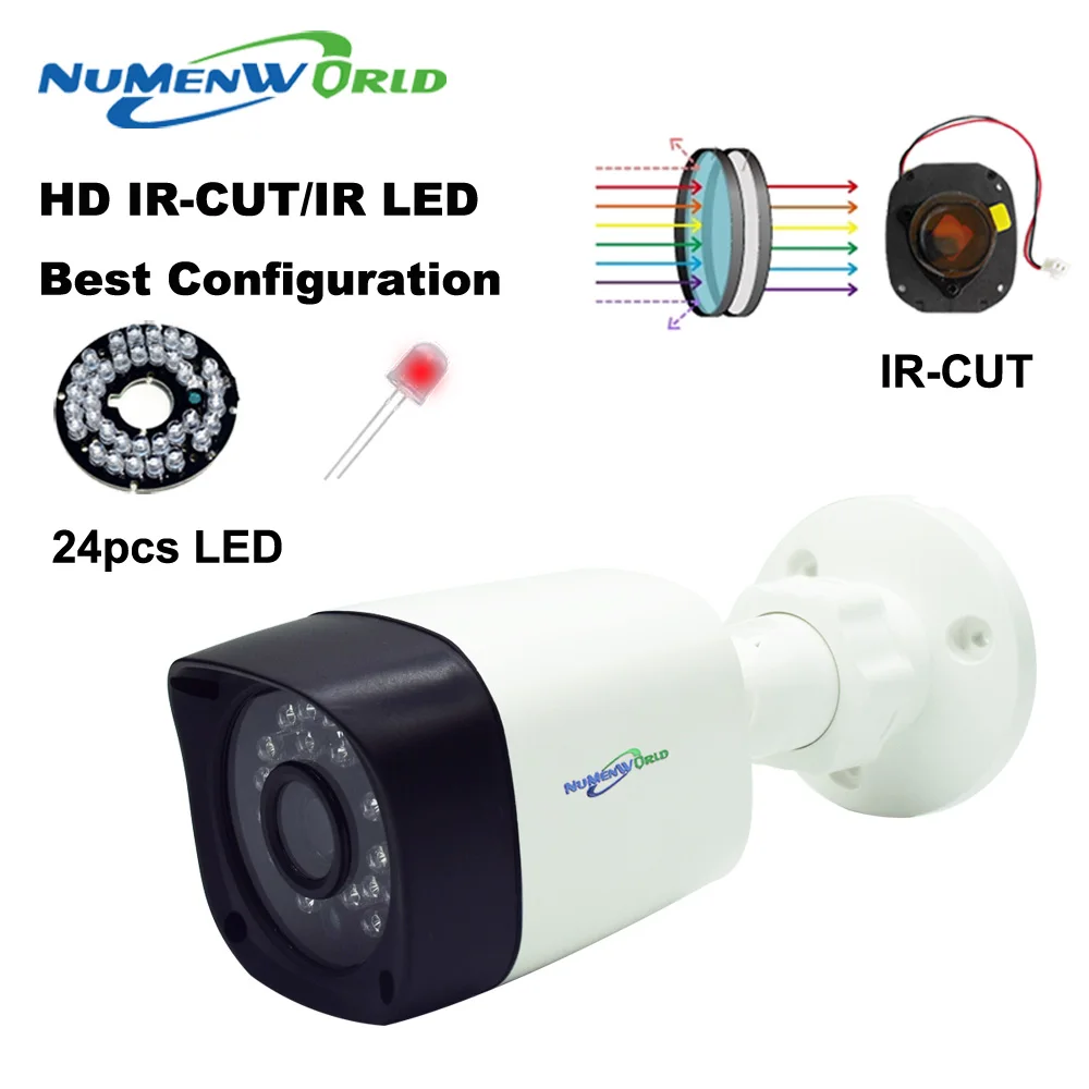  Numenworld Outdoor CCTV AHD camera 2.0MP 1080P HD Security Camera with IR-CUT 24 IR LEDs Night Visi - 32837175599