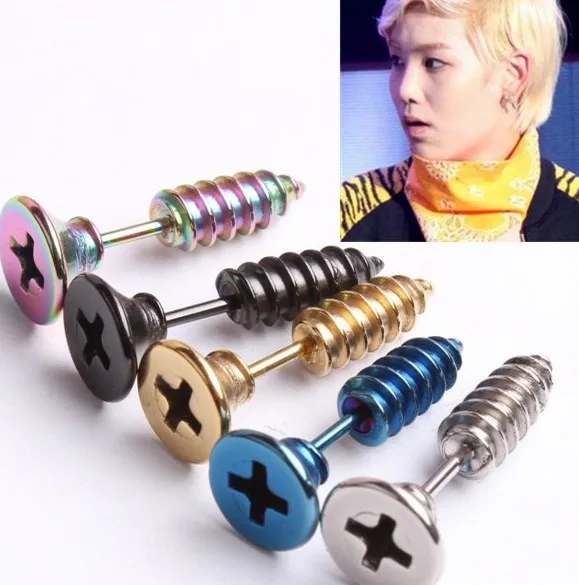 Fashion Body Piercing Jewelry Ear Stud Earrings For Women And Men Fashion Body Piercing Jewelry Ear Stud Earrings For Women And Men Plug Gold Earings Fake