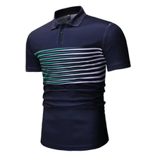 2019T-Shirt Men's Short Sleeve Lapel Colorblock Stripe Design Slim Comfortable Cotton T-Shirt Men's Business 2019T-Shirt Men's Short Sleeve Lapel Colorblock Stripe Design Slim Comfortable Cotton T-Shirt Men's Business