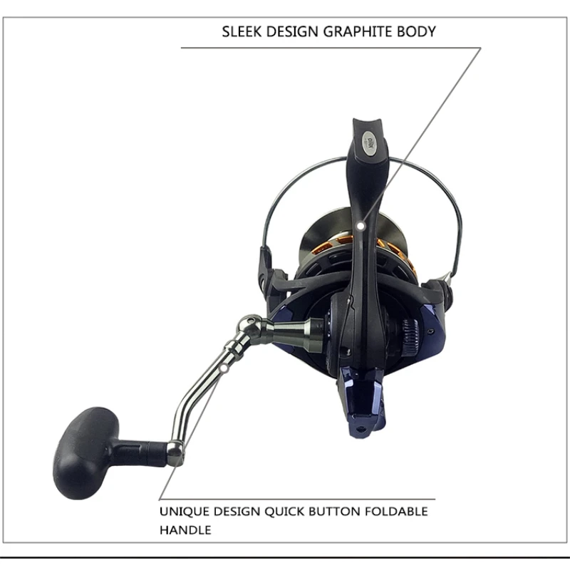 Diwa Рыболовные катушки, катушка для серфинга, металлическая карповая катушка Molinete, Shimano 9000-14000 размер, односторонние шариковые подшипники, большой троллинг
