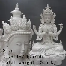 43 см*/Разработанный китайский белый фарфор Dehua статуя Гуаньинь мира