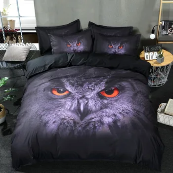 

Duvet cover set European and American creative personality Cartoon animal lion tiger eagle dolphin 3pcs Quilt cover pillowcase