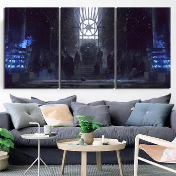 

3 Piece Game of Thrones Movie Poster The Night King A Song of Ice and Fire Artwork Canvas Paintings Wall Art for Home Decor