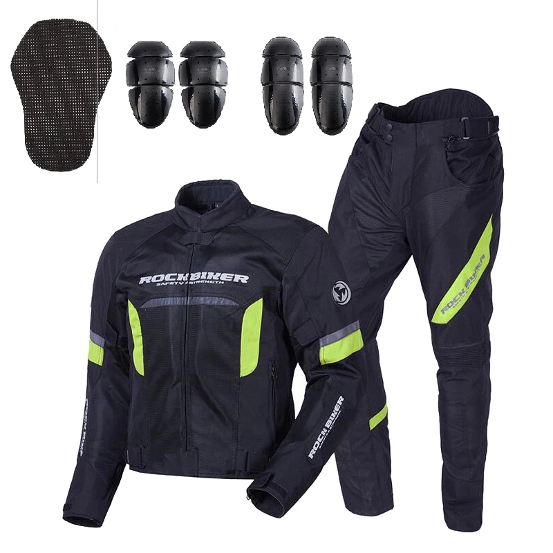 

Motorcycle Jackets Pants Men's Waterproof Breathable Reflect Racing Jersey+Pants Motorbike Windproof Summer Suits Trousers