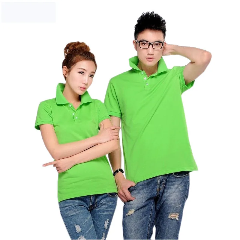 Женская рубашка-поло с логотипом на заказ, рубашка-поло из хлопка с коротким рукавом, печать на заказ, повседневная, AT023 - Цвет: Бирюзовый