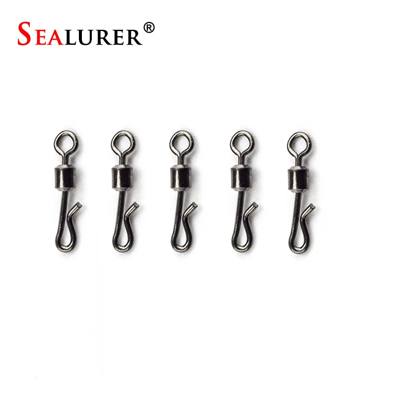 

20pcs Large long body Q-Shaped Black Color Quick Change Swivels For Carp Fishing Fishing Terminal Tackle Accessory