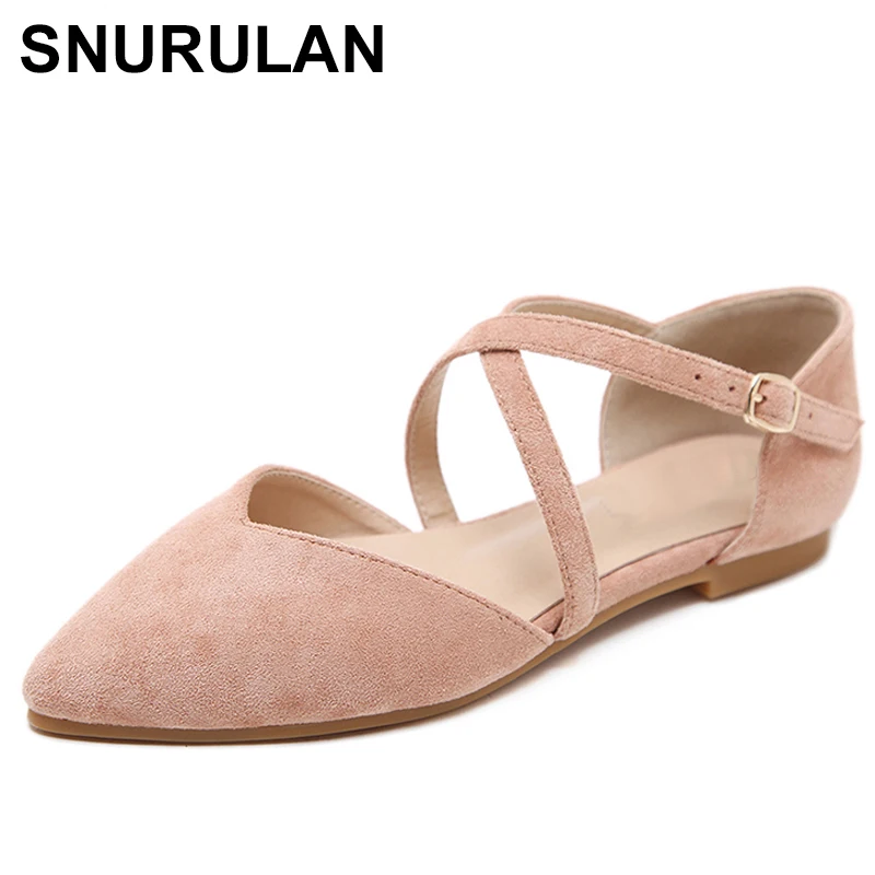 pointed strap flats