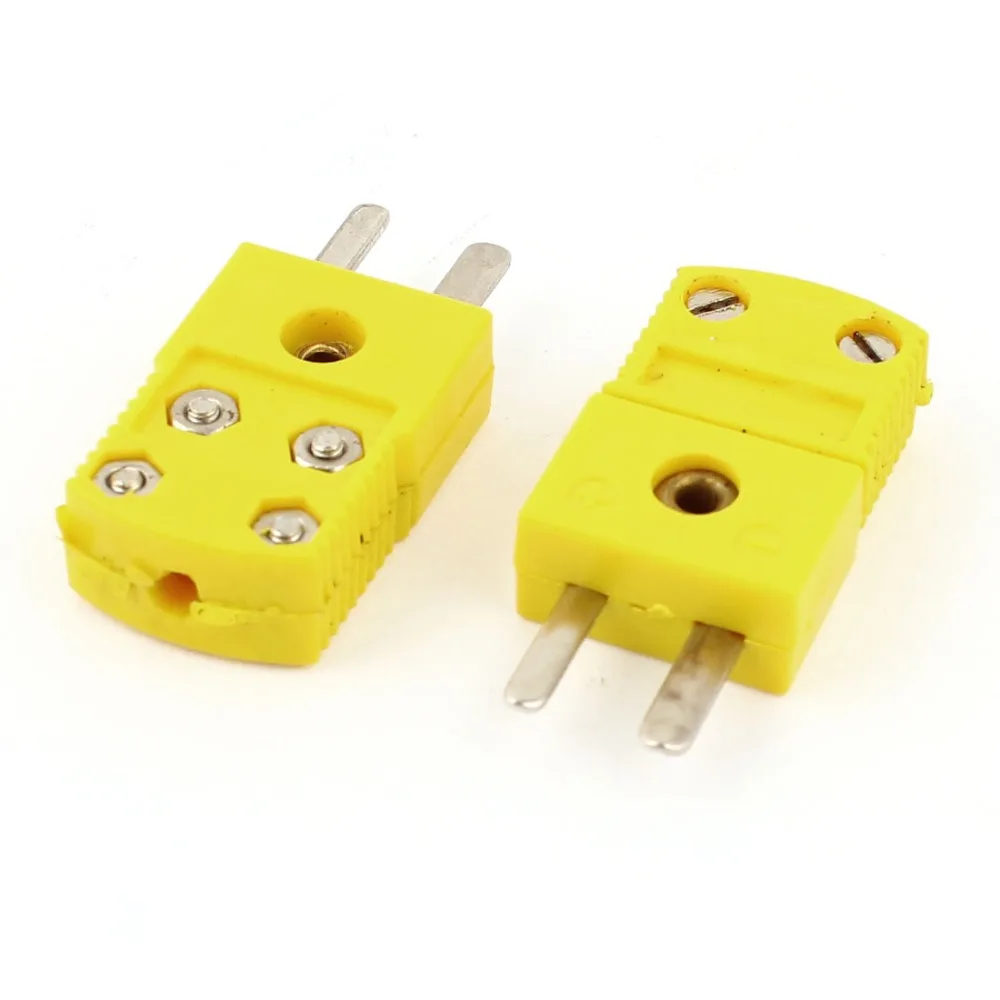 

uxcell 2 Pcs 37 x 17 x 8mm Wire Connector Male Thermocouple RTD Circuits K Type Tester Adapter