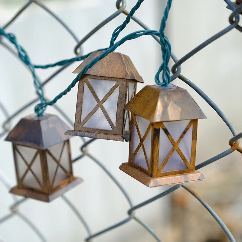 20Led Fairy Retro House lantern Battery Operated String Lights 3M LED Decoration For Christmas Garland New Year gerlyanda 2018 20Led Fairy Retro House lantern Battery Operated String Lights 3M LED Decoration For Christmas Garland New Year gerlyanda 2018