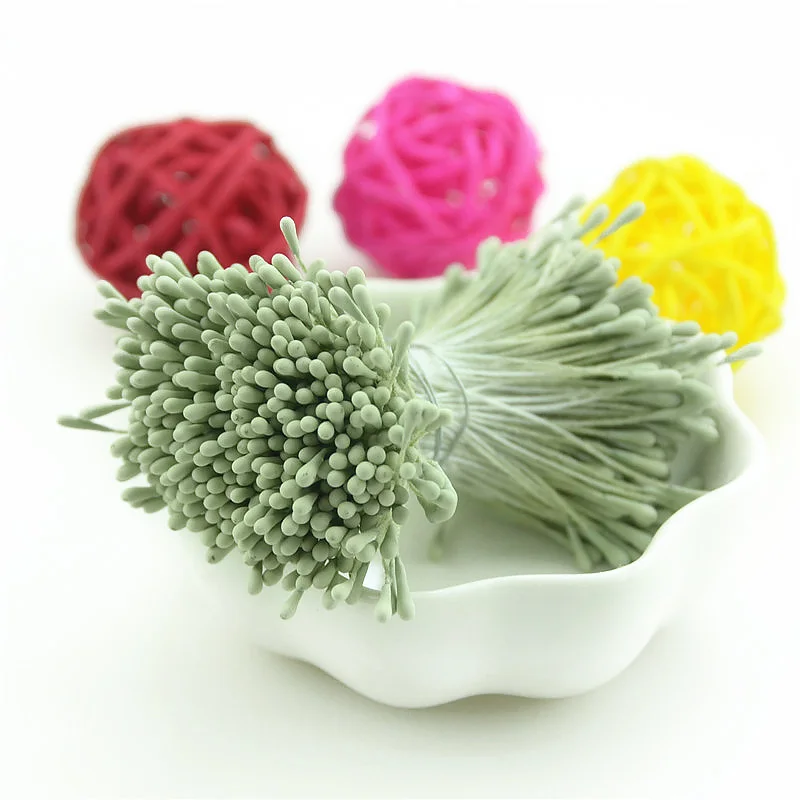 400pcs 5mm Mini Stamen Matte Handmade Artificial Flowers For Wedding Party Home Decoration DIY Flower Garland Craft Accessories