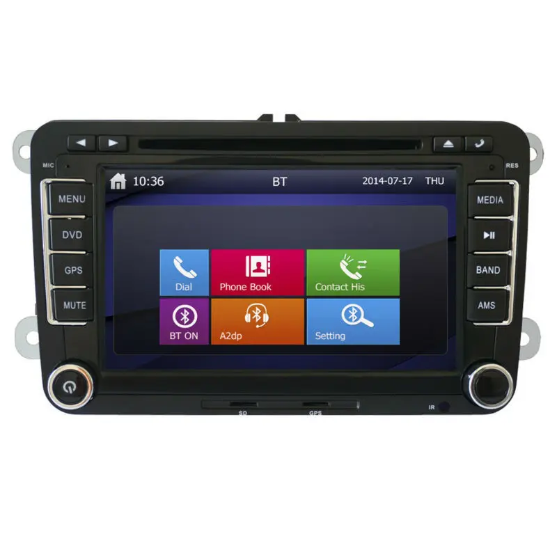 Best 2 DIN CAR Radio player  Car DVD for Volkswagen VW Passat /GOLF/ Beetle/EOS/TIGUAN Multimedia Palyer with GPS 7inch Touch Screen 1