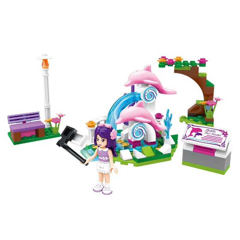 

Girls Friends City Villa Princess House Building Blocks Models Enlighten Educational Bricks DIY Toys For Children