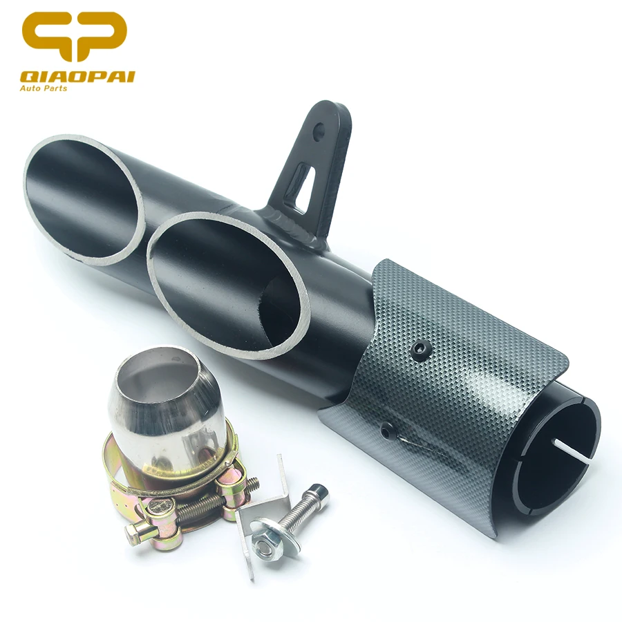 51 Millimetri Universale Del Motociclo Tubo Di Scarico Refit In Fibra Di Carbonio Di Fuga Da Corsa Di Scarico Fascetta Del Tubo A Due Fori Db Killer P