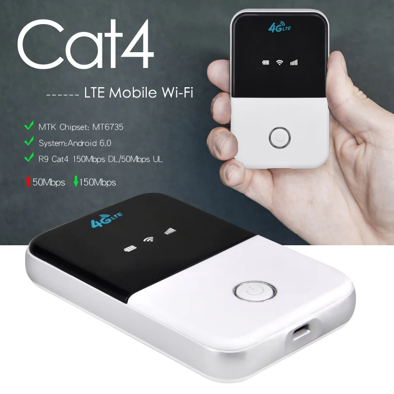 

Unlocked 4G Router LTE Wireless Car Mobile Wifi Hotspot SIM Card Slot for Smartphones LCC77