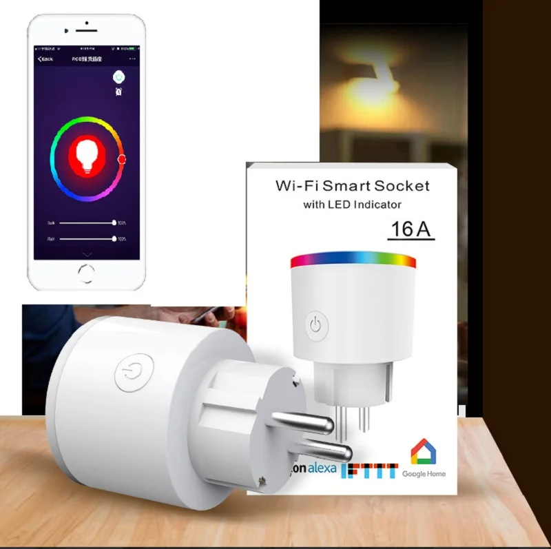 Умная Wi Fi розетка с голосовым дистанционным управлением домашняя таймером через
