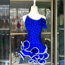 Новая детская одежда Танцевальный костюм сексуальные старший спандекс алмаз для латино-американских танцев, платья для женщин конкурс латиноамериканских танцев платья S-4XL LD-114