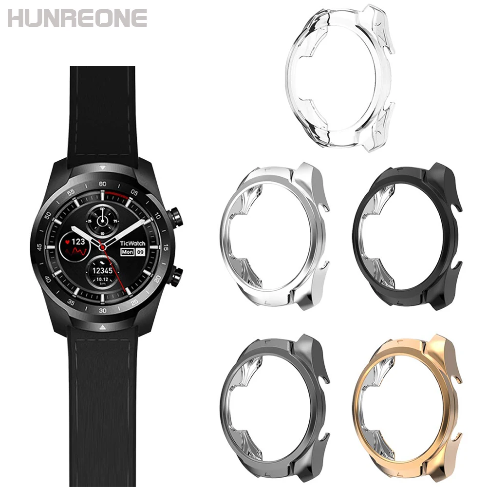 

TPU Electroplate Ticwatch pro / Ticwatch E Watch Half Wrapped Protective Case Cover
