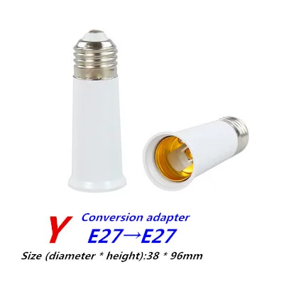 2 шт. высокое качество E27 гнездо Led основание лампы конвертер адаптер GU10 G9 B22 E14 E12 аксессуары для освещения - Цвет: Y