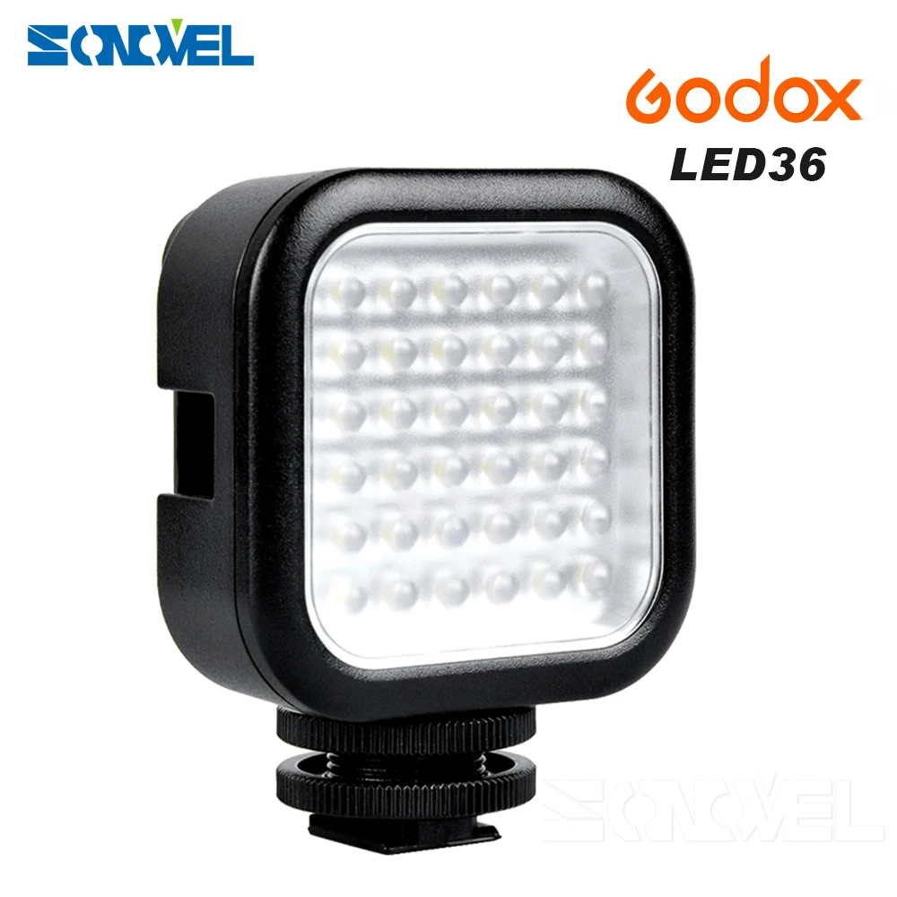 Godox LED Video Light 36 лампа для фотосъемки наружное фото освещение Nikon Canon Sony цифровая