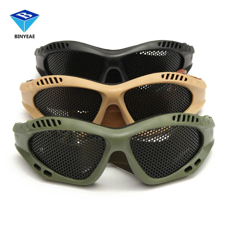Riding Hunting Tactical CS Exp losion Proof Swat Safety Net Outdoor Goggle Metal Mesh Eye