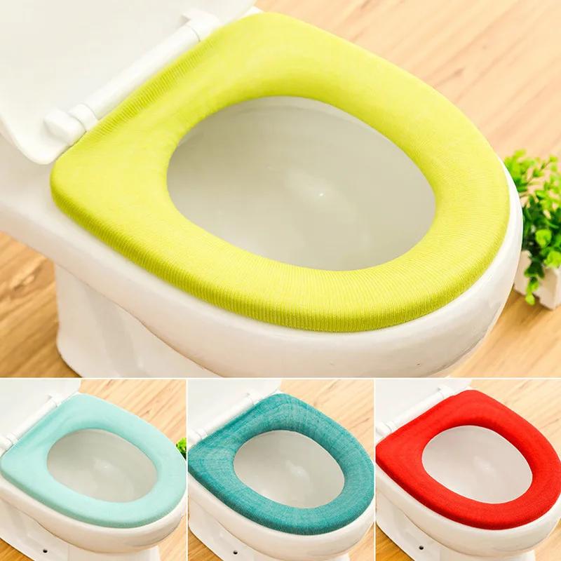 1PC Warm Soft flannel Toilet Cover Seat Lid Pad Bathroom Closestool