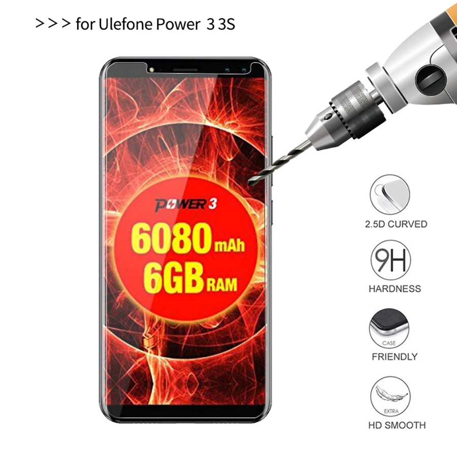 CHENCE-0-26mm-Screen-Protector-Toughened-Protective-Film-for-Ulefone-Power-3S-9H-Premium-Tempered-Glass