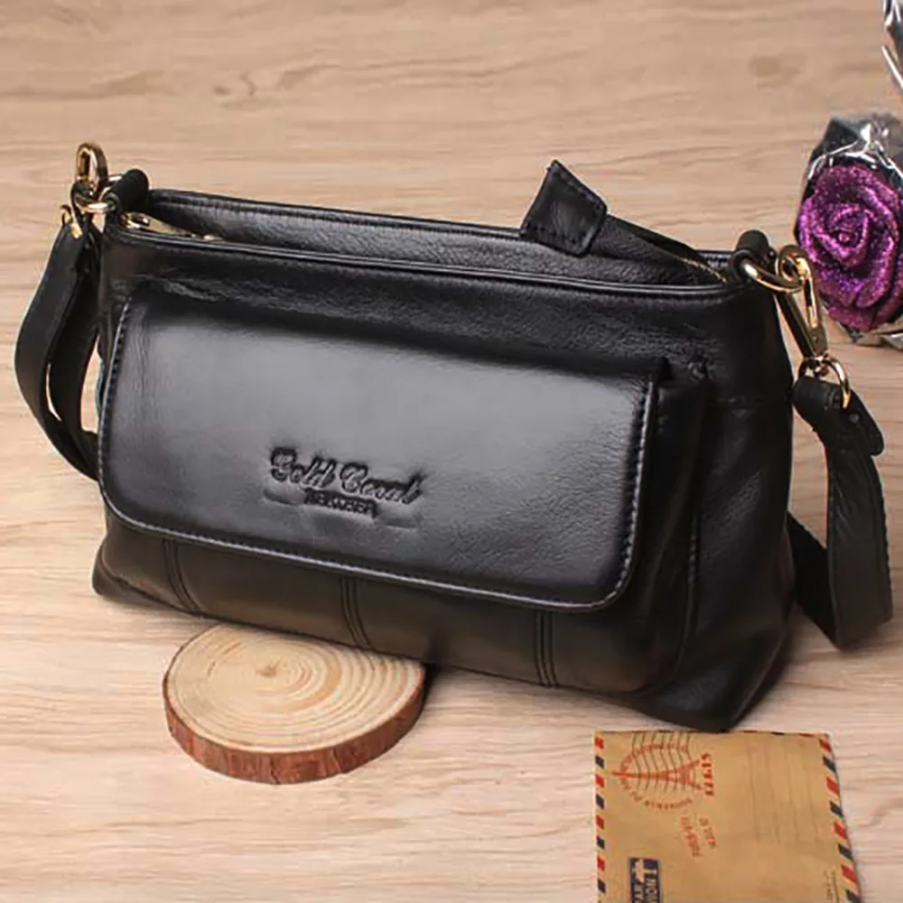 

Women Genuine Leather Small Shoulder Bag Famous Brand Casual Fashion Handbag High Quality Real Cowhide Messenger Hobo Bags
